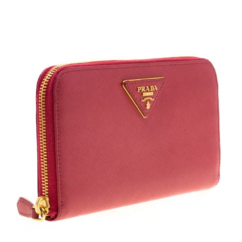 prada leather ladies wallet|leather wallet prada price.